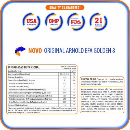 EFA Golden-8 Arnold Nutrition 120 Softgels