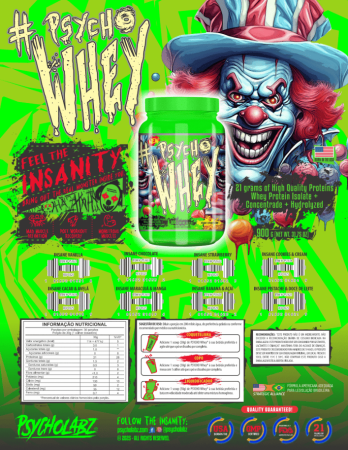 Psycho Whey Psycholabz 900g  Proteína de Alta Performance